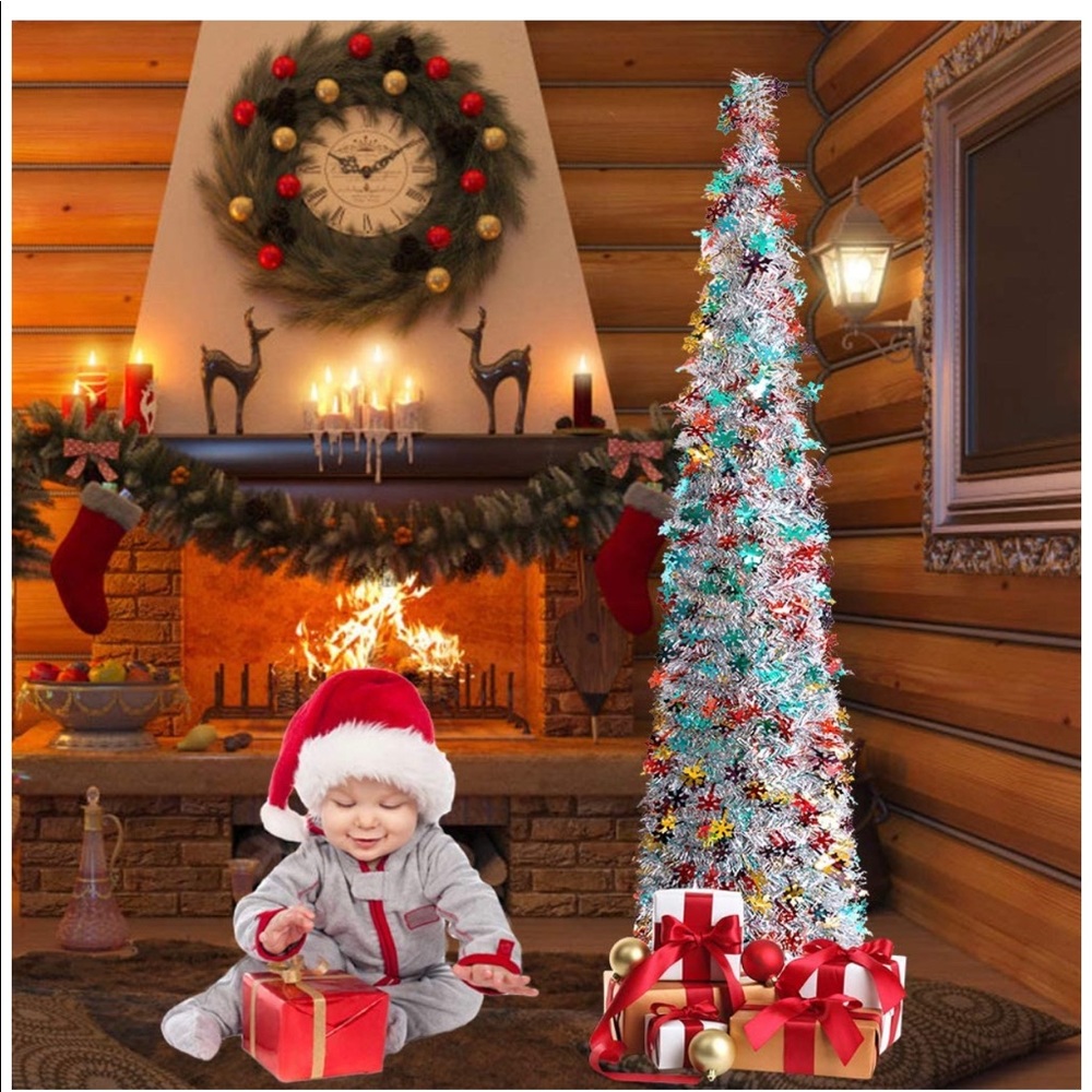 New Tinsel ChristmasTree 5ft Detachable Artificial
